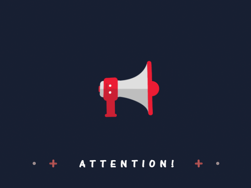 Attention animation illustrations motion graphics