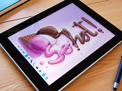 So Hot! bamboo ice cream illustration ipad lettering pen type typography wacom