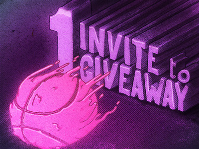 Invite to Giveaway draft dribbble giveaway illustration invitation invite