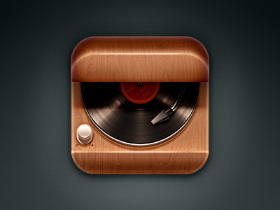 iOS Icon Tutorial computer arts computerarts icon ios ipad iphone music record player tutorial vinyl wood