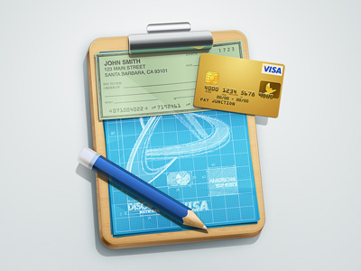 API Developers Icon american express api blueprint check chrome clipboard credit card developers gold icon metal pencil visa wood