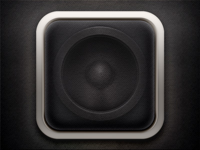 Speaker iOS Icon (II) fabric metal music speaker wip work in progress