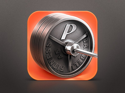 Physique iOS Icon barbell icon ios iphone metal powerlifting. weight training weightlifting