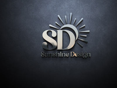 Sunshine Design 3d branding graphic design logo