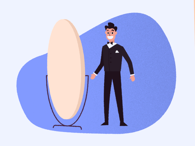 Boy motion graphics hello cartoon character groom gif after effects motion design flat 2d animation mograph