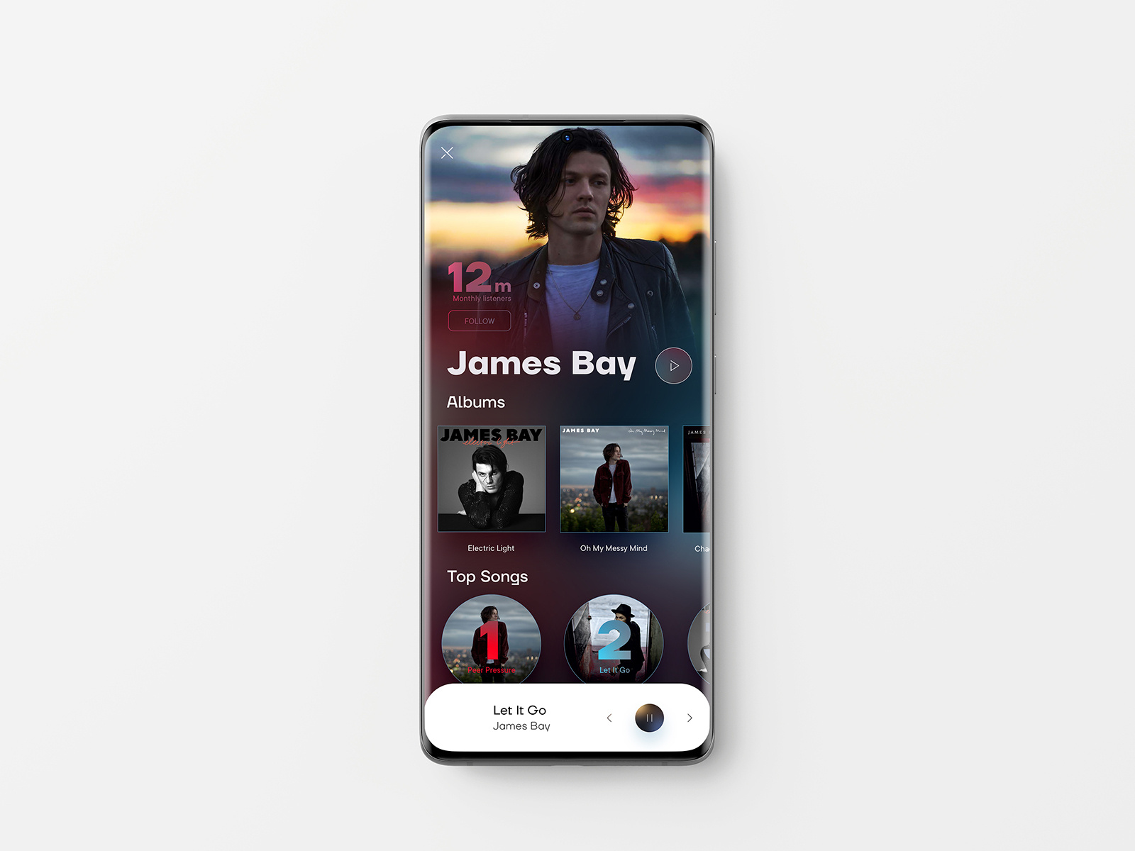 Music+ ARTIST screen by Frank Sandres on Dribbble