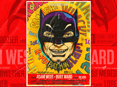 Adam West Poster art. adam west batman branding character design classic comic art comics design digital art graphic design illustration retro vector