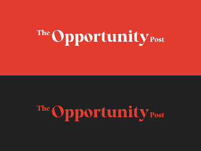 The Opportunity Post Branding branding design graphic design media news vector vectors
