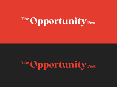 The Opportunity Post Branding