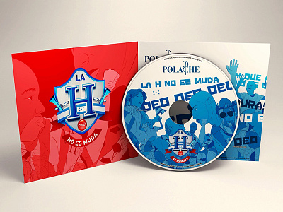 La H No Es Muda CD cover. claro football futbol graphic design honduras national team polache selección soccer vectors