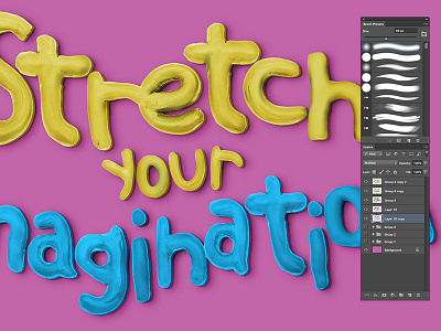 Clay letters in Photoshop clay illustration photoshop plastiline type