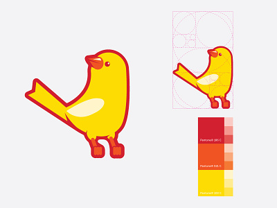 Canary Mascot branding canary design graphic design. logo vectors