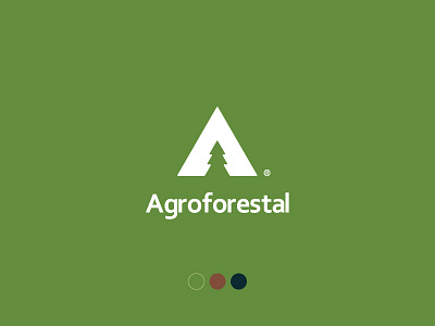 Agroforestal Logo branding design energy forest graphic design. logo tree vectors