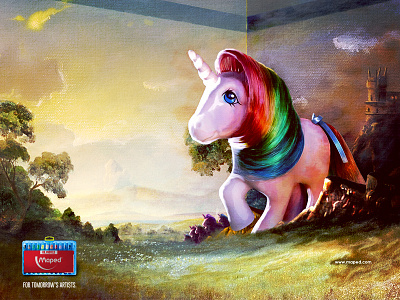 Maped Childrenart Pony advertising children stories fantasy illustration maped oilpainting pony