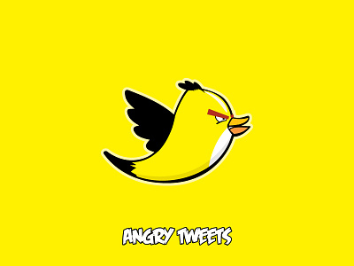 Angry Birds Yellow angry birds character design logo mascot tweets twitter vector