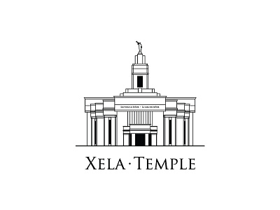 Xela Temple icon branding graphicdesign illustrator lds logo temple vectors