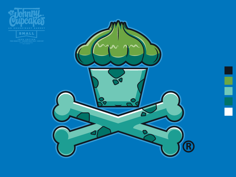 Johnny Cupcakes Crossbones by Frank Sandres on Dribbble