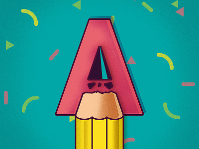 A is for Art, #36DaysofType 36daysoftype alphabet art digital art illustrator letters numbers photoshop type typography vector