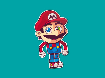 Super Mario Weird character design digital art fan art illustration mario mario bros mascot nintendo vector vectors weird