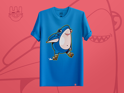 Lefty Sharky Tee design cartoon character design design illustration illustrator left shark mascot toys vector vector design wonderweirds