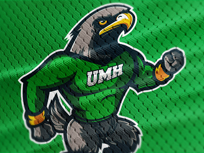 UMH mascot bird cartoon character design design hawk illustration illustrator mascot sport vector vector design