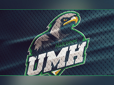 UMH sport Badge bird cartoon character design design hawk illustration illustrator mascot sport vector vector design