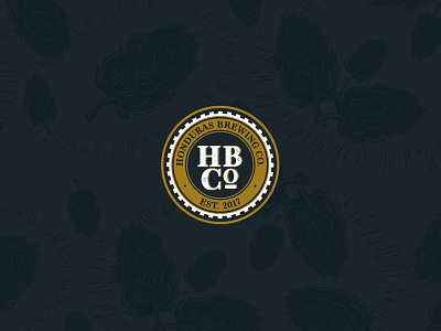 Honduras Brewing Co. Badge logo beer branding brewers brewing crafted beer graphic design hbco honduras illustration logotype national anthem stout ale