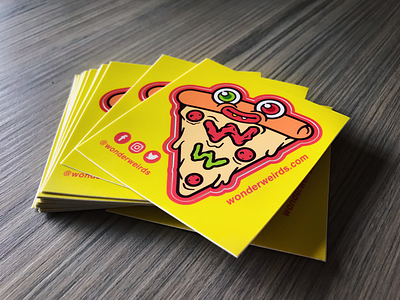 Weirdzza Stickers adobe illustrator character design illustration mascot pizza sticker vector weird