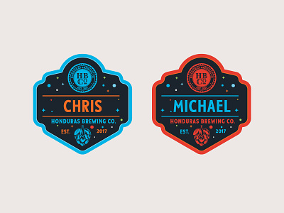 HBCo. unapproved name tags art direction branding corporate craft beer graphic design honduras illustrator vectors