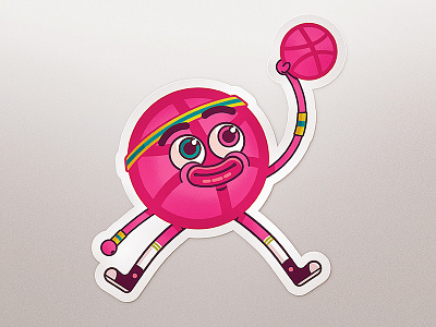 Slam Dunk the Fun character design dribbble dribbble ball free giveaway mascot playoff sticker mule sticker pack stickers