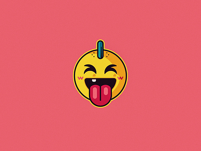 Squinting Face with Tongue adobe illustrator emoji emoji art graphic design mascot design tongue vector weird