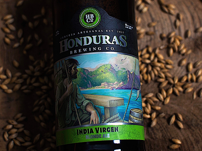 India Virgen, craft beer HBCo. beer branding craft beer graphic design honduras illustration logotype packaging product design typography
