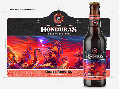 HBCo Beer label, Ondas Bravías