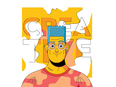 The Creative adobe illustrator charactedesign creative digital art flat design illustration lineart mascot people vector vectors