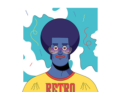 The Retro adobe illustrator character design digital art flat design graphic design illustration illustrator lineart mascot people retro vector vectors