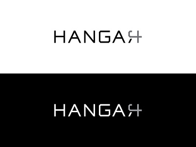 Hangar 4 logo exercise branding design graphic design hangar icon identity logo type typography vector