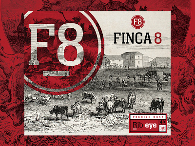 Finca 8 (Premium Meat) Concept art angus brand branding butchery graphic design identity meat premium meat restaurant