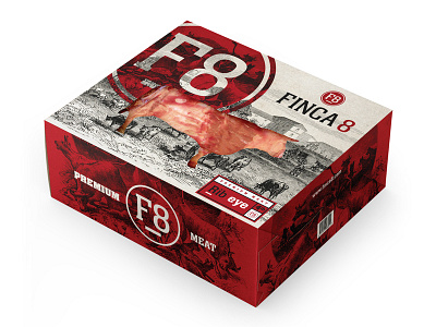 Finca 8 (Premium Meat) Concept packaging angus brand branding butchery graphic design identity meat premium meat restaurant