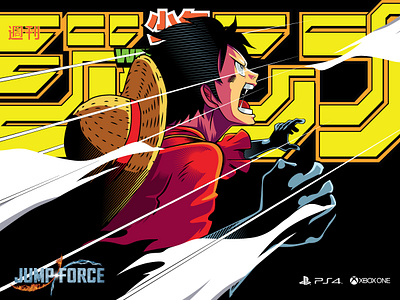 Jump Force One Piece anime character design design digital art graphic design illustration illustrator jump force jump magazine manga one piece playstation vector vectors videogames xbox