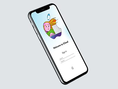 iCloud landing concept illustration