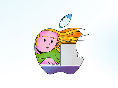 Apple logo concept illustration