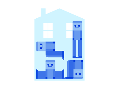 Human Tetris during lockdown covid19 design illustration illustrator lockdown tetris vector