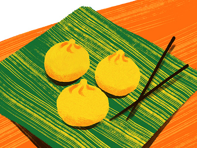 Baos adobe fresco buns food illustration texture