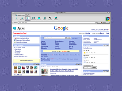 Google Chrome (Mac OS 9) 90s apple google google chrome macinstosh macos9 ui ui design uidesign ux ux design uxdesign vintage