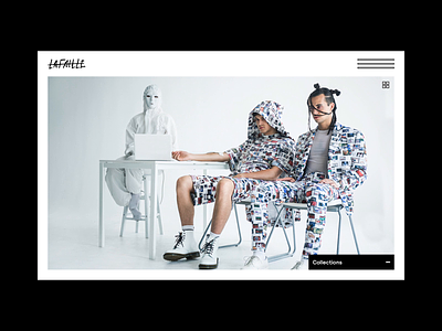 Lafaille - Website expandable nav fashion lafaille montreal web design website