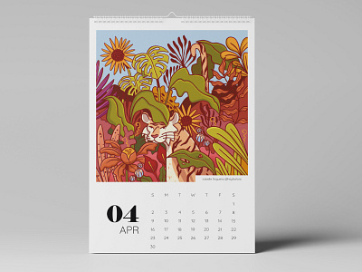 2023 Calendar calendar design cartoon character design color design flowers graphic design illustration outline plants tiger