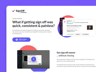 Help us out with our SignOff Slack app 🙏 app branding design illustration logo slack app ui vector web