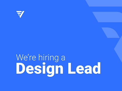 We're hiring a Design Lead!