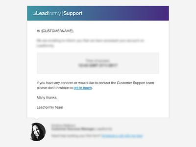 Support Emails customers email responsive