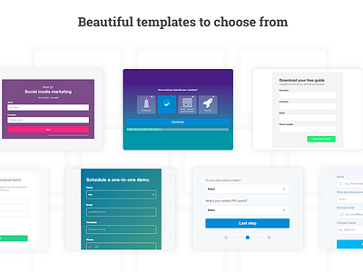 Choice of templates choice tiles